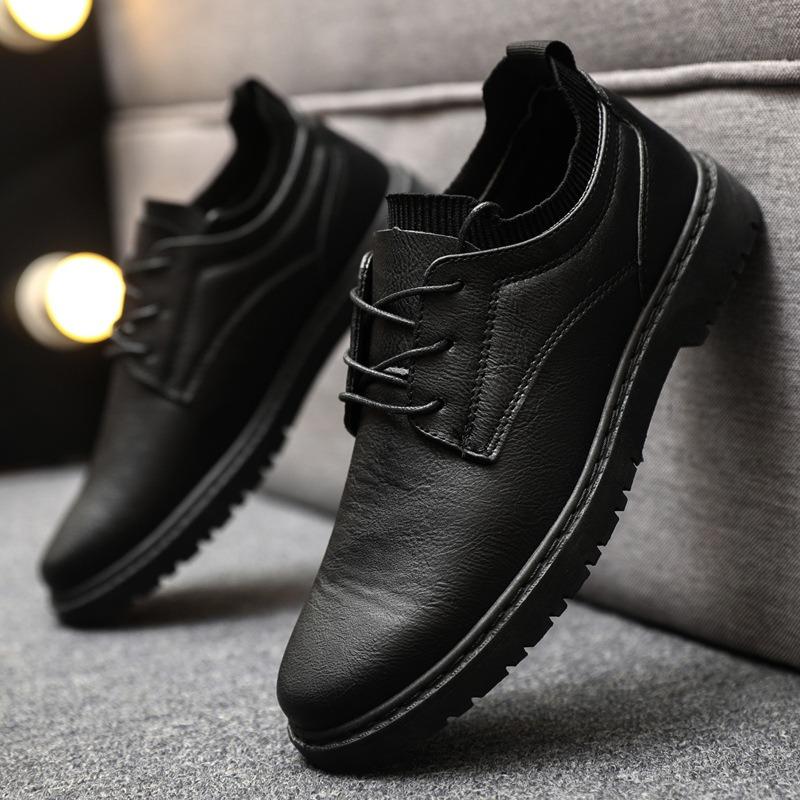 Men Casual Leather Shoes Brand Business Shoes Soft Sole Non-slip Driving Shoes Men Comfortable Loafers Fashion Formal Dress Shoe