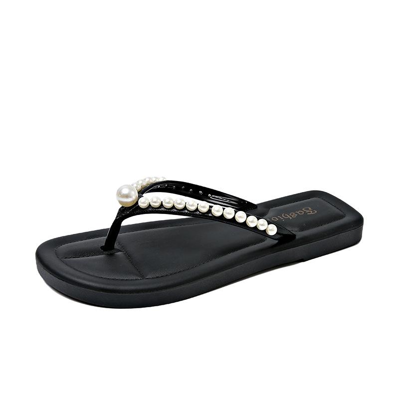 Pearl Flip-flops Women's Fashion Board Shoes New Flip-flops Beach Shoes
