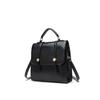 American Retro Backpack British Style Leather Square Bag Commuter Student Brown Small Backpack School Bag Women's Backpack