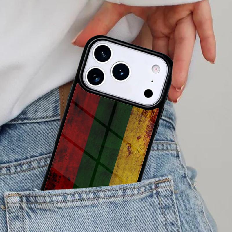 Vintage Lithuania Lithuanian Flag Phone Case for iPhone 17ProMax 12 13 14 15 16e 17 Pro Max Plus Air Cover