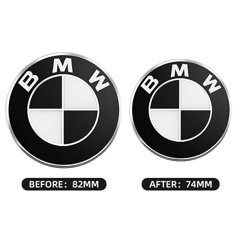 For BMW E39 E46 E90 E91 F30 F31 G20 E39 E60 E61 F10 F11 G30 G31 G60 F01 Valve 45/74/82mm Car Front Hood Emblem Rear Trunk Badge SU5
