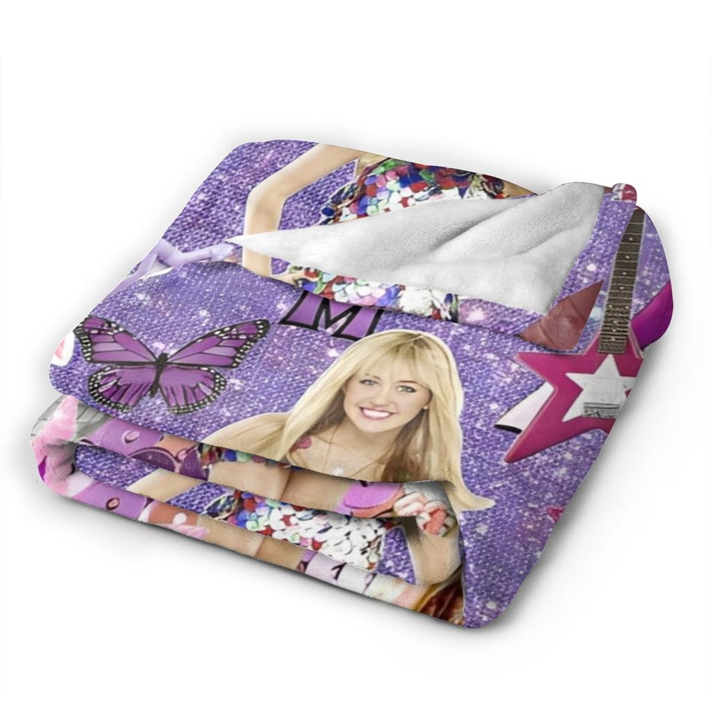 Hannah Montana Miley Stewart Deka Vtipná TV Flanelová Vtipná Měkká Přehozová Deka pro Domov Restaurace Textilní Dekorace Cestování