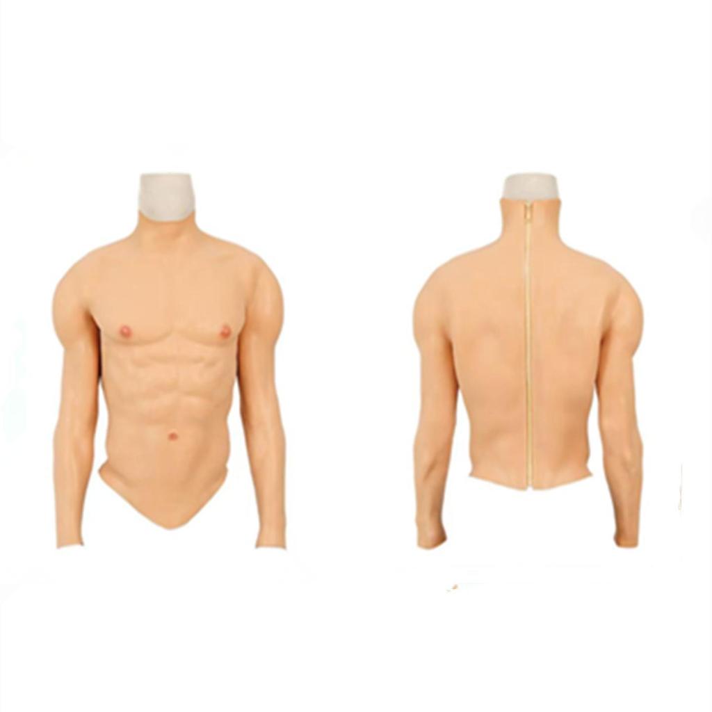 Silicone Muscle Suit with Zipper: Fake Abs Cosplay Prop for Streamers and Exhibitions