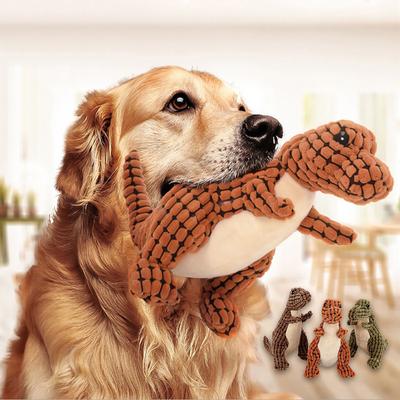 An Indestructible And Solid Dinosaur, A Dog Toy Suitable For Aggressive Chewers, And A Squeaky Plush Dog Toy