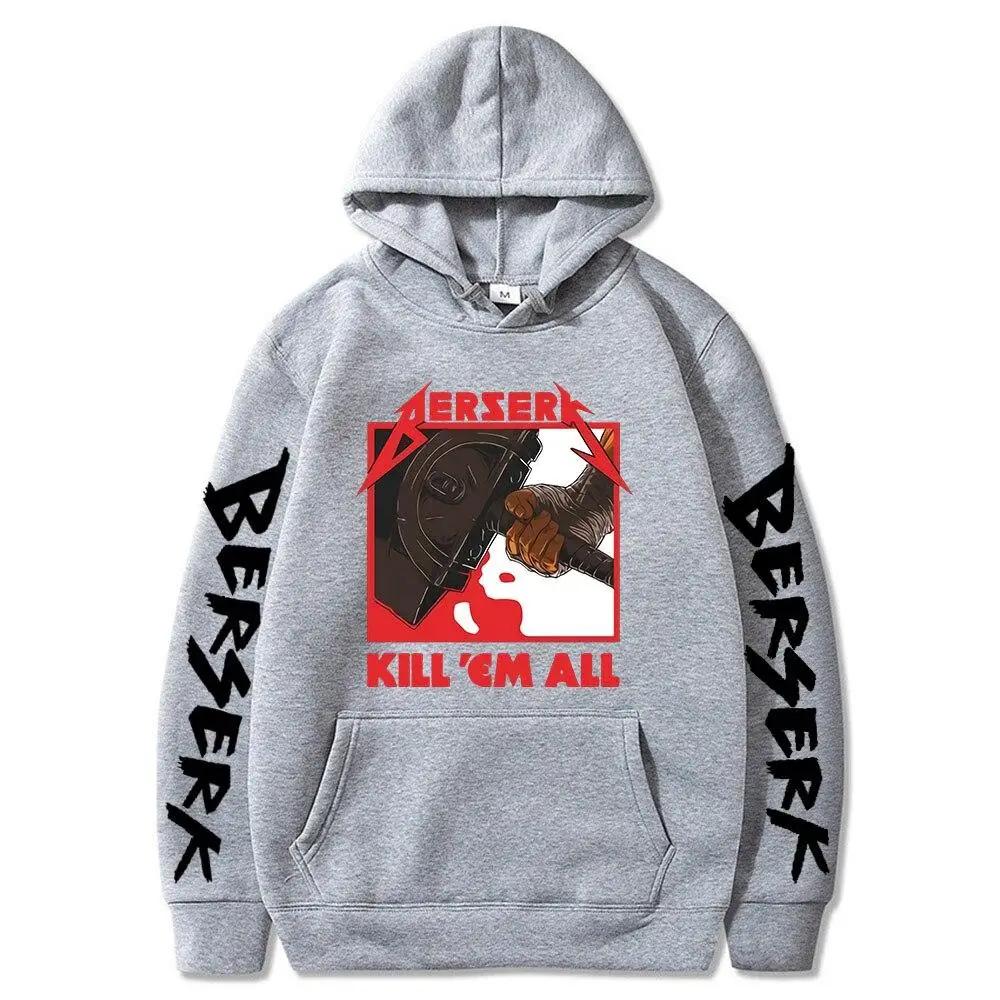 

Худі аніме Berserk Хараджуку Чоловічі Готичні Мультяшні Манга Кишки Вуличний одяг Чоловічі Жіночі Толстовки з довгим рукавом Звичайна посадка XL