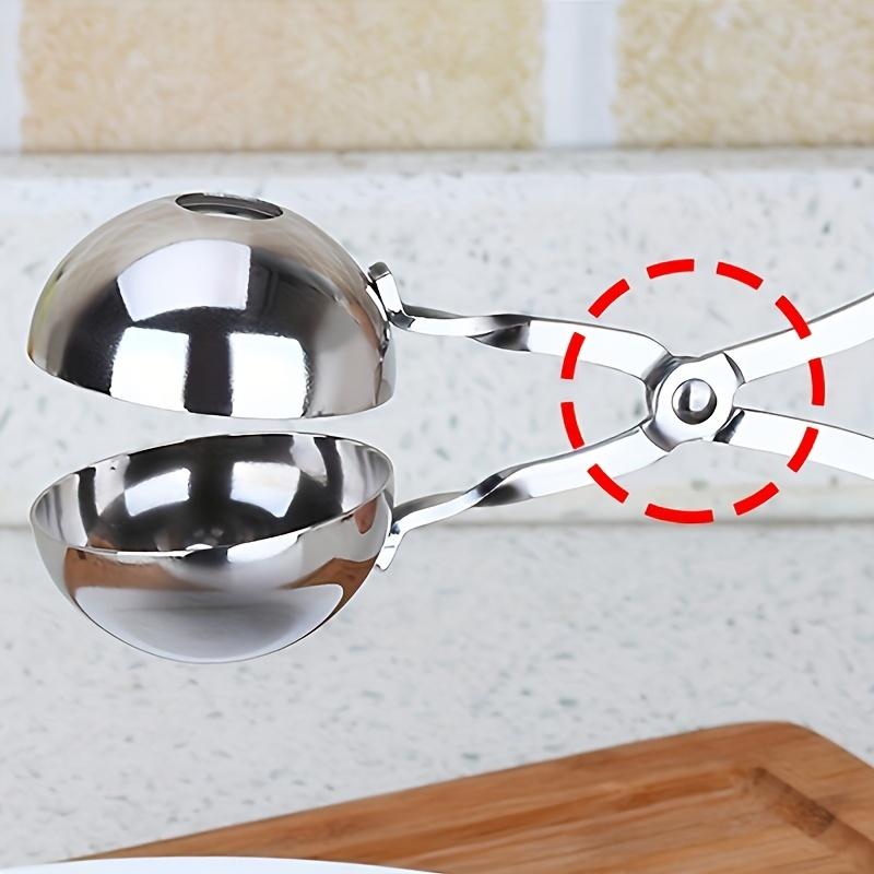 2Pcs Stainless Steel Meatball Maker, Kitchen Tool for Scooping Forming, Non-Stick Meatball Cutter Easy Clean Dishwasher Safe