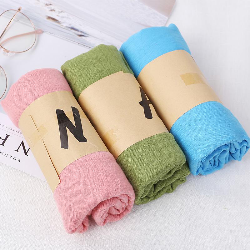 Korean Style Extra Large Cotton Linen Scarf - Versatile Spring/Autumn Sun Protection, Literary Shawl, Gift Giveaway