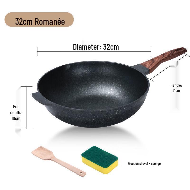 Zhi Shi Romanee 32cm Aluminum Die-cast Wok