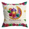 Ramadan Decoration 2024 Mubarak Cushion Cover Cotton Eid Mubarak Islamic Muslim Happy Eid Mosque Pillowcase Party Supplies