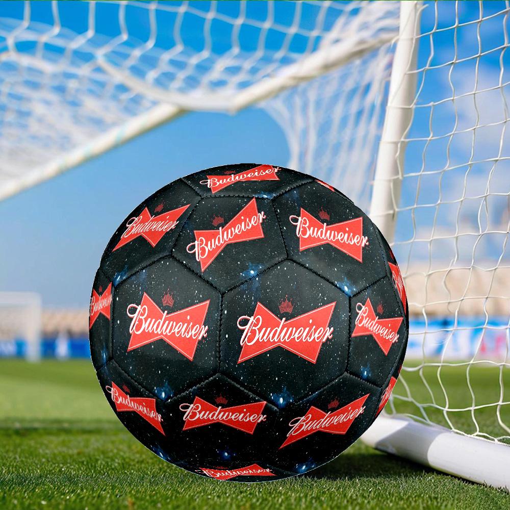 Budweiser Galaxy Bow Tie Size 5 Soccer Ball, Suitable for Training and Matches, High-Elasticity, Wear-Resistant Material Gift for Fan