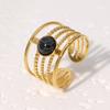 Women's French Vintage Titanium Steel Open Ring Non Fading High End Stainless Steel Ring Creative Design Open Rings
