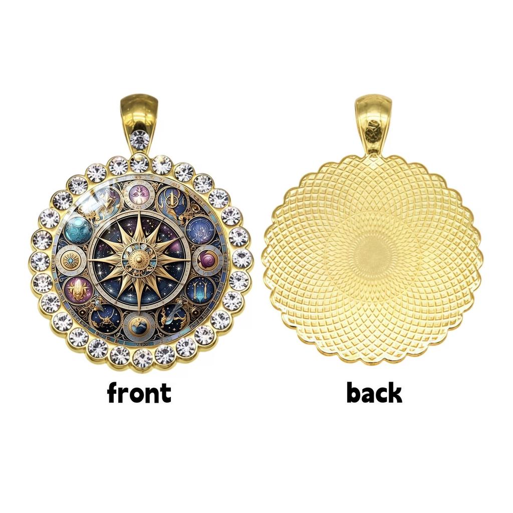Compass Pendant Necklace Zodiac Astrology Necklace Symbolizing the Astrology of Guidance and Protection