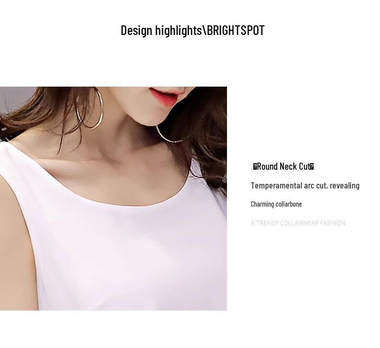 Women's Summer Double Layer Chiffon Sleeveless Camisole Top