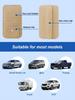 1Pc Car Sun Visor PU Leather Organizer - Multifunctional Sunglasses & Card Holder, Velcro Design, Universal Fit.