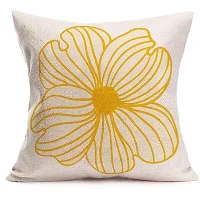 Sweet Home Arrow Pillowcase Yellow Flower Petals Striped Linen Family Sofa Pillowcase X Pillow Case Cushion Cover