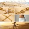 Boho Gold Color Starfish Waist Chain for Women Summer Beach Imitation Pearl Beads Belly Chains Bikini Body Jewelry Accessories