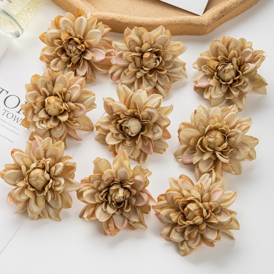 5/10Pcs Artificial Flowers Silk Chrysanthemum DIY Gifts Box Scrapbook Wedding Arch Home Garden Decor Christmas Wreaths Clearance
