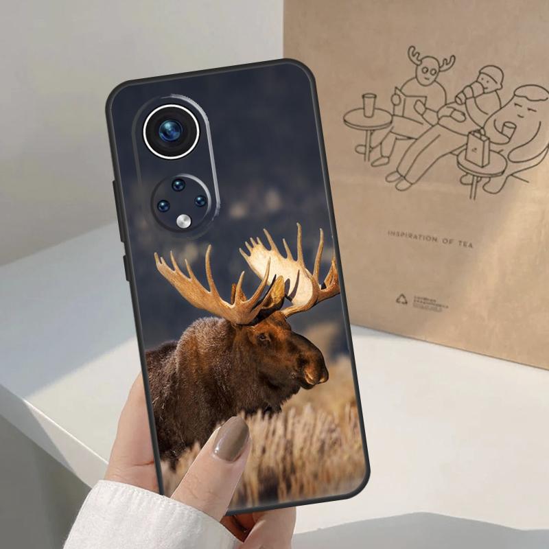 Stag Bull Moose Reindeer Deer For Honor Magic 8 5 6 7 Pro Case For Honor 400 200 Lite 50 70 90 X8c X8b X9a X9b X9c X9d Win