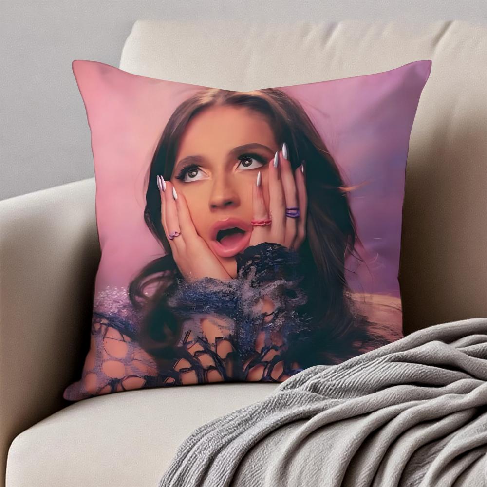 Catchy Pop Canadian Singer TTate McRae Cushion Cover Pillowcase Antidustmite Invisible Zipper Short Plush Sofa Cushion