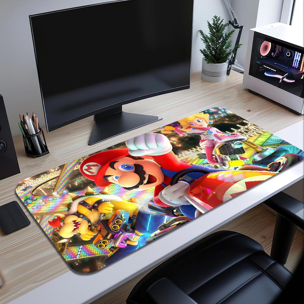 Karts 8 Deluxe Cute M-Mari Mouse Pad Desk Mat Large Non-slip Anti-fray Keyboard Ergonomic Office Rubber PC Home Custom
