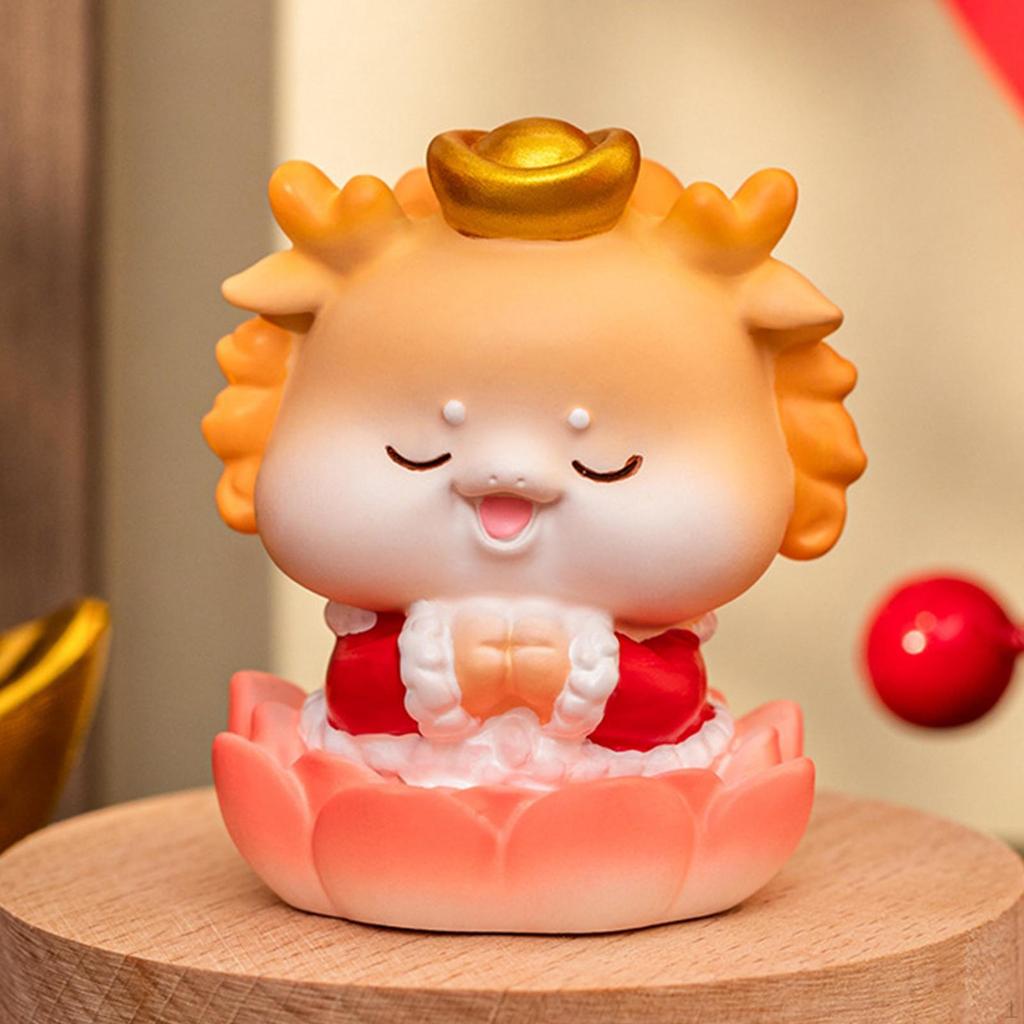 Chinese Year Cartoon Dragon Figure, Fengshui Statue, Decoration
