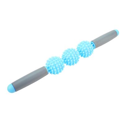 Yoga Stick Muskelroller Stick Cellulite Stachelball für Rücken Arme Schulter Bein (blau)