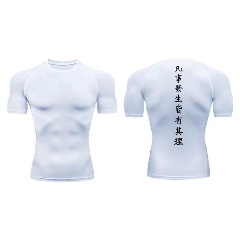 Spider Print Short Sleeve Compression Shirts for Men Summer Athletic Quick Dry T-shirts Gym Workout Running Tees Tops  RL00227