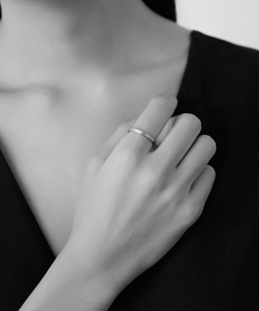 Benoit [Silver 925] Classic Brushed Band Ring Gold