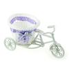Excelent alb Triciclu Bicicletă Coș de flori Container pentru flori de plante Home Decor vază