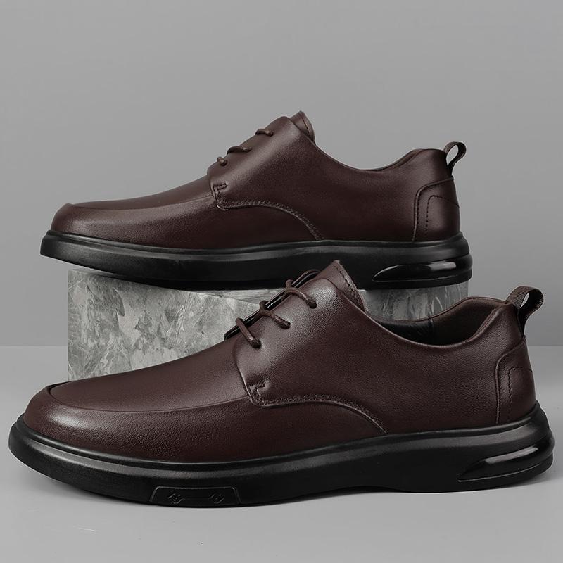 FashionHigh Quality Men Genuine Leather Shoes Versatile Men's Casual Shoes Fashion Brand Man Oxford Shoes Lace Up Formal Dress Footwear