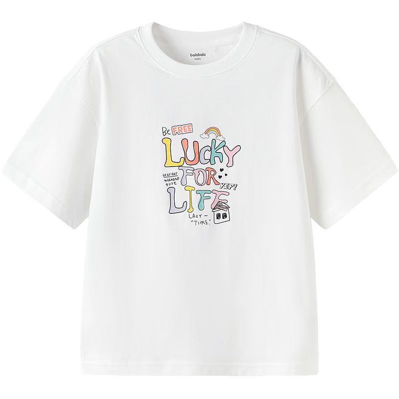 Balabala Girls' Short Sleeve Cartoon T-Shirt