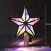 Festive Luminous Star Tree Topper - Transparent Lighted Five-Pointed Star for Christmas Decoration
