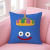 Cute Dragon Quest Rocket Slime Cushion Cover Comfortable Reversible Pillow Cover Ideal For Car Sofa Bedroom & Beyond