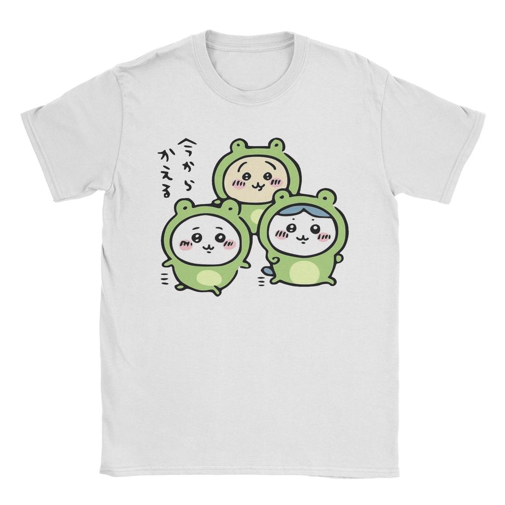Chiikawa inspiriertes 3-in-1 süßes Design T-Shirt Herren Damen Neuheit Baumwoll-T-Shirts Rundhals Kurzarm T-Shirt Original Oberteile