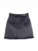 Gray Elegant Plus Size A-Line Wool Skirt - Anti-Exposure, Versatile, Hip-Hugging Design
