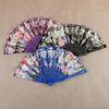 1 Set Folding Hand Fan Lightweight Elegant Exquisite Floral Pattern Decorative Folding Fan Wedding Party Supply