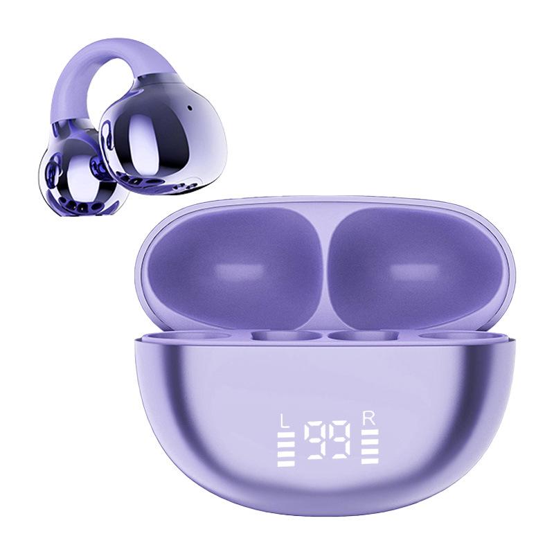 

BH09 Bluetooth 6.0 Ear Clip Earphones: High Battery, Wireless Noise Cancelling, Hidden Display