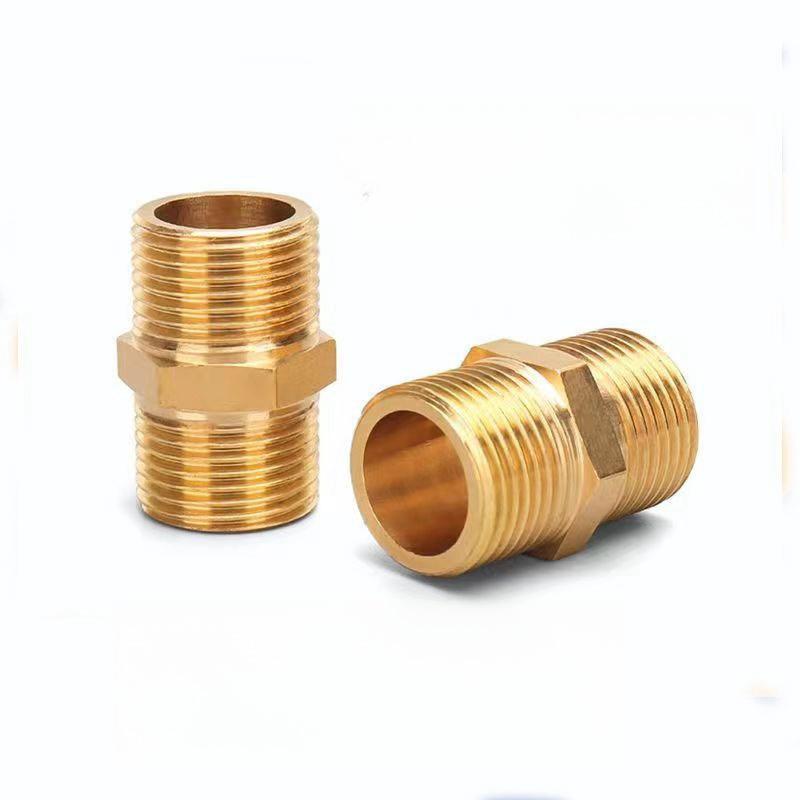 Brass Pipe Hex Nipple Fitting Quick Adapter M22 14mm Or 15mm Male Thread Connection Coupler For High Pressure Washer Gun Hose