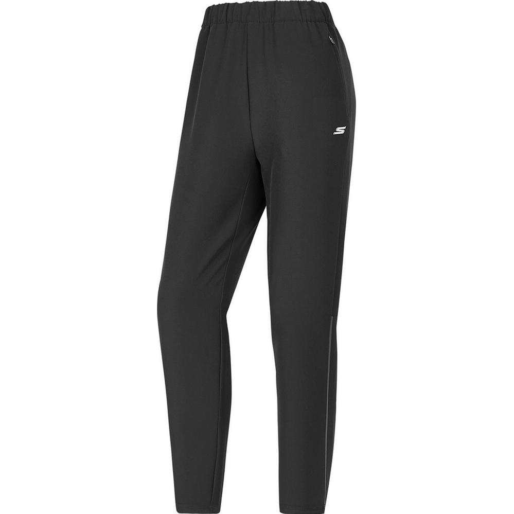 Skechers Comfortable Sports Series Logo Knitted Mid-Rise Sports Pants Women Pants Carbon-Black P424W017-0018 S