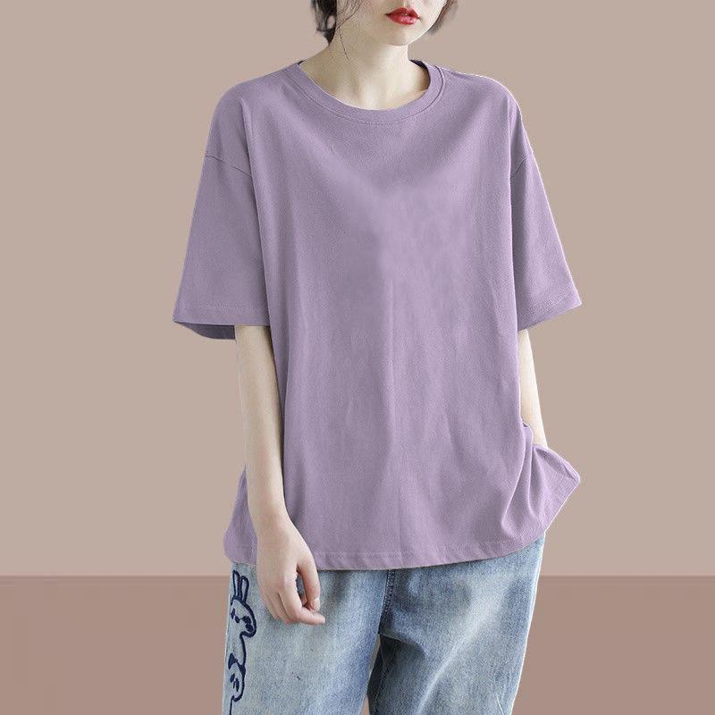 Sommer Neu Vielseitig Dopamin Wear Kurzarm Top Große Größe Damen Locker Lässig Bequem T-Shirt Damen