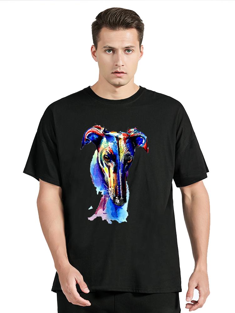 Greyhound Dog T-shirt Men's Clothing Cotton Tshirt Cartoon Graphic Oversized T Shirt Unisex Tops Tees Fitness Men's Clothing