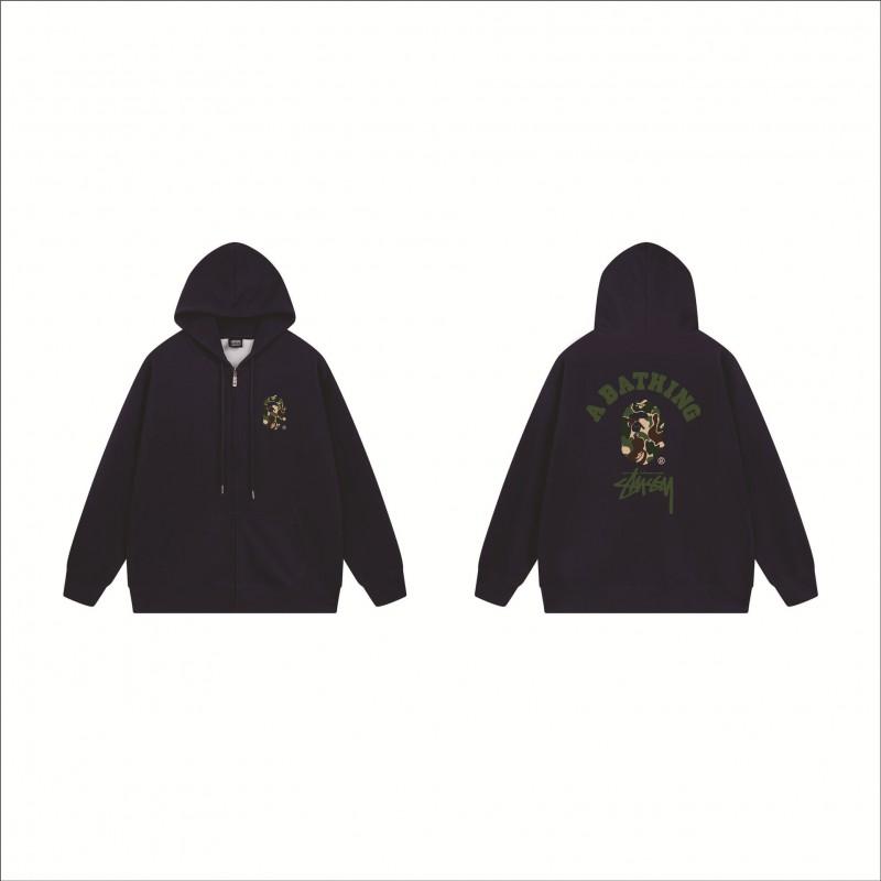 Stu Print Kapuzenpullover Langarm Herren Damen Winter Freizeit Übergroß Pullover