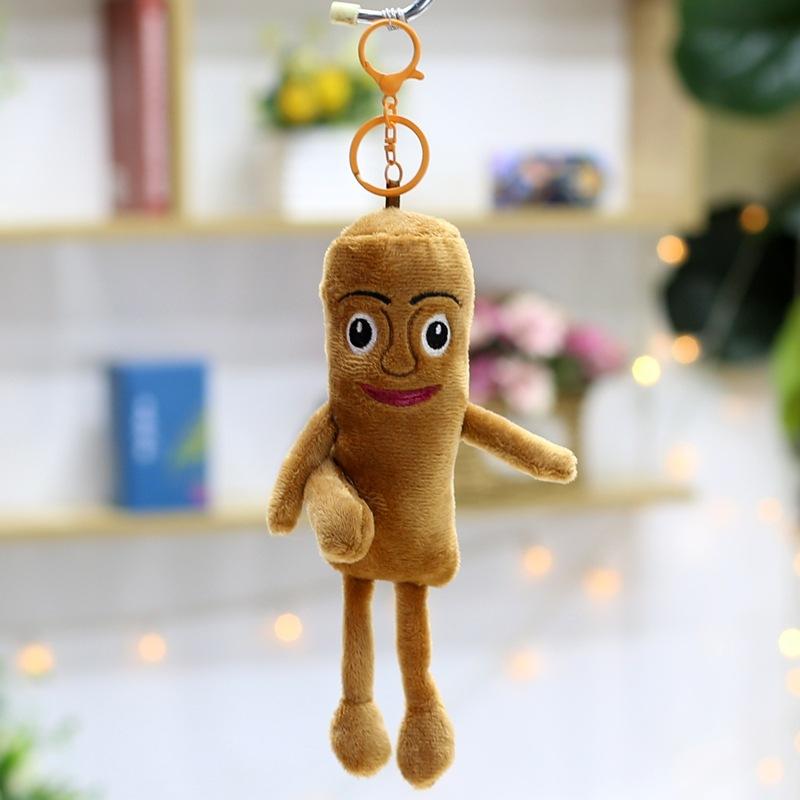 Mountain and Sea Ceremonial Wooden Stick Man Doll Pendant Keychain Shark Doll Small Doll Banana Monkey Plush Toy