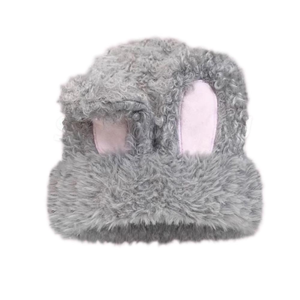 Cute Rabbit Ear Plush Warm Hat Keep Warm Winter Hat Casual Wool Knitted Hat  Winter