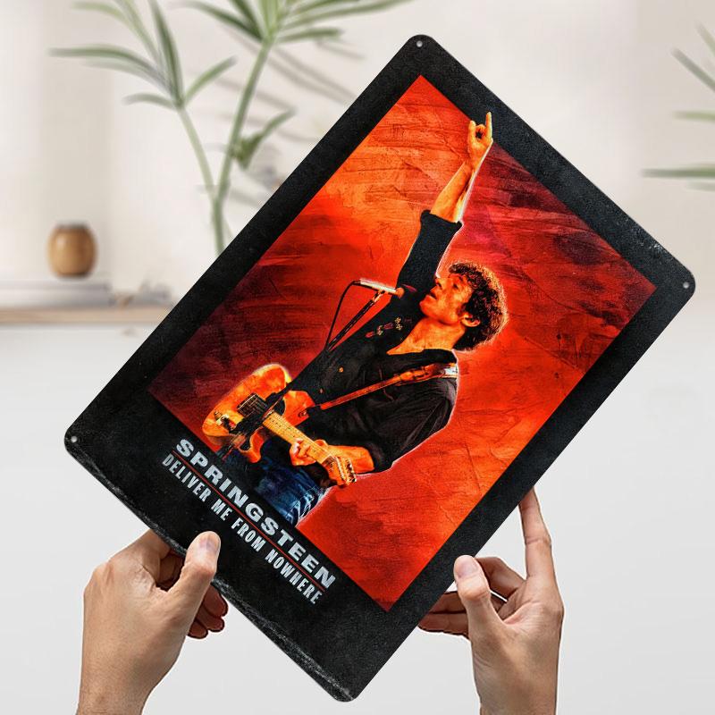 

Bruce Springsteen Deliver Me Printed Poster Customized Wall Art Retro Vintage Metal Tin Signs for Gaming Room Decoration Cozy 7.9x11.8In(20x30cm)