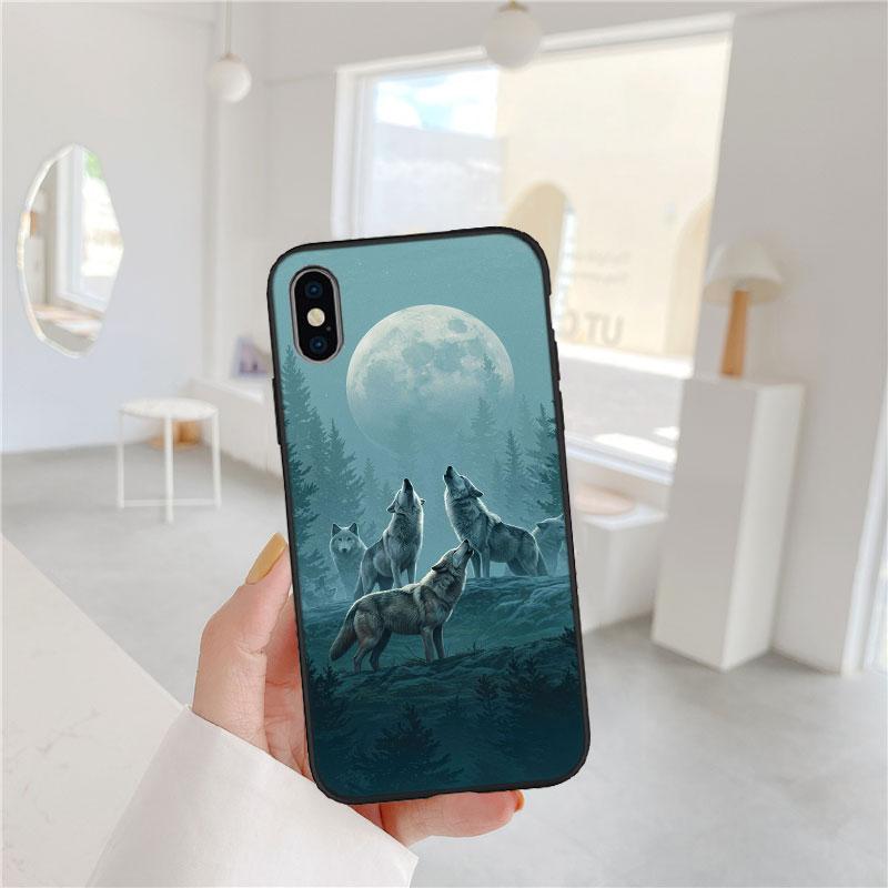 CJ8 Animal Wolf Soft Shell Phone Case for Redmi Note 10 11 12 Pro Max 10S 10C 10T 11A 11S 12S 12C