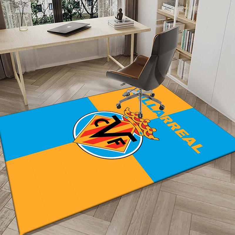 1PC Villar-real Football Club Rug Game Carpet, Floor Mat for Bedroom Living Room Entryway Rug, Home Decor Idea Gift for Christmas birthday