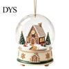 Holiday Party Supplies Christmas Crystal Ball Style Pendant with Hanging Rope, 2D Flat Acrylic Unique Keepsakes Ornament for Tree Decoration