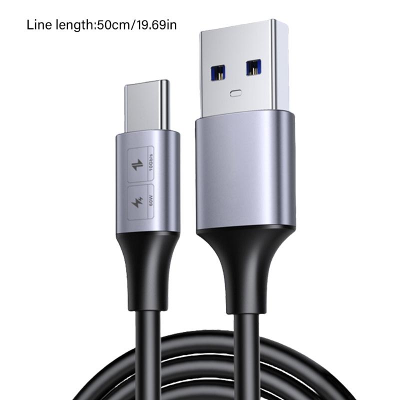 USB To TypeC Cable 10Gbps Fast Charging Support 60W Power Delivery and Data Transfer Travel USB A To C Cord