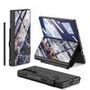 Samsung Z Fold7 5G Leather Flip Case with Glass Painting & Pen Slot